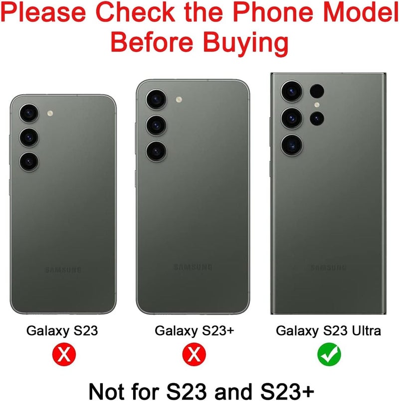 Perzework مجموعة عدسات كاميرا خلفية زجاجية بديلة 2 قطعة لجهاز سامسونج جالاكسي S23 ألترا مع لاصق مثبت مسبقًا وأدوات إصلاح - Image 2